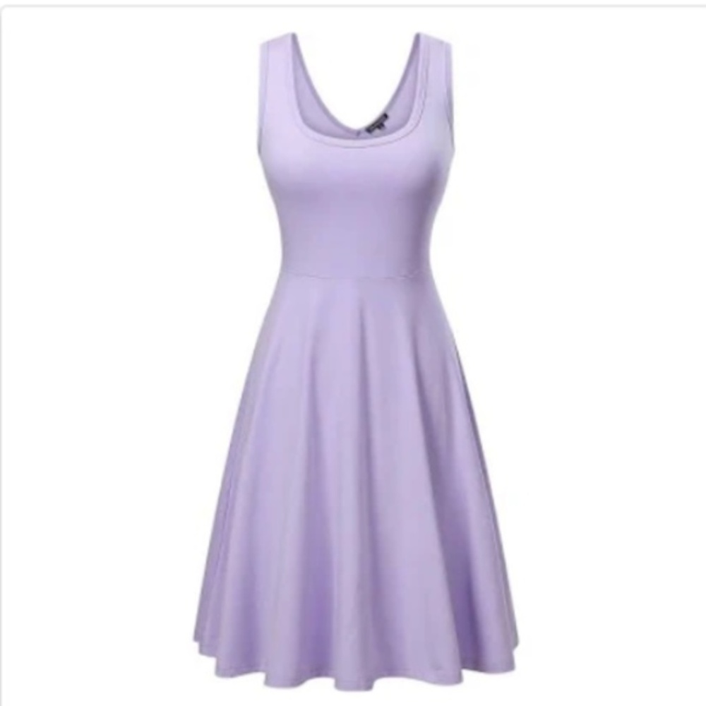 Fensace Sleeveless A Line Lavender Dress